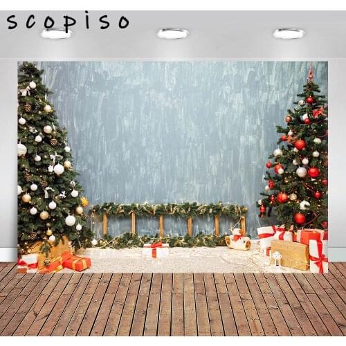 Scopiso Christmas Tree Gift Doll Xmas Booth Party Decoration Customized Photography Backdrop Background Photo Studio Prop