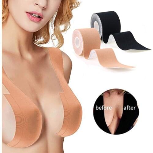 Adhesive DIY Invisible Bras Women Boob Tape Breast Lift Up Nipple Cover Silicone Strapless Body Tape Push Up Sticky Bra Sexy