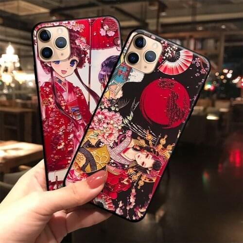 Beauty Tassel 3D Emboss Phone Case for Samsung S10e S8 9 10 20 21 Ultra Plus Note8 9 10 20 Ultra Plus Soft TPU Matte Back Covers