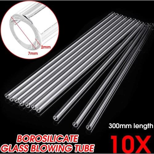 Kicute 10pcs/pack 300x7x2mm Lab Glass Test Tube With Cork Stoppers Laboratory School Educational Supplies WholeSale