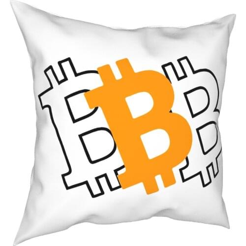 Bitcoin Logo Icon Throw Pillow Cover Decorative Pillow Crypto Cryptocurrency Ethereum Btc Blockchain Pillowcover Home Decor