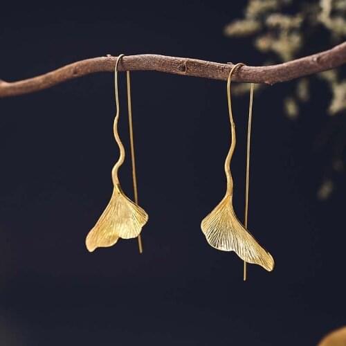 Fashion Creative Ginkgo Leaf Shape Earrings For Women Geometric Dangle Drop Leaf Trendy Bohemia Earrings Jewelry Accessories