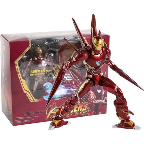 Avengers Infinity War Iron Man MK50 Nano Weapon Set PVC Action Figure Collectible Model Toy