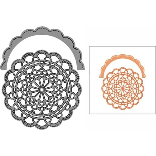 New Scalloped Edge Crochet Tablecloth Craft Embossing Mold 2021 Metal Cutting Dies for DIY Album Card Making Scrapbooking Decor