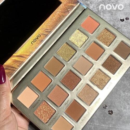 NOVO 1Set Reed Glacier Landscape Eyeshadow Palette Matte Glitter Glitter Long Lasting Eyes Makeup Cosmetic Beauty Gift New Year