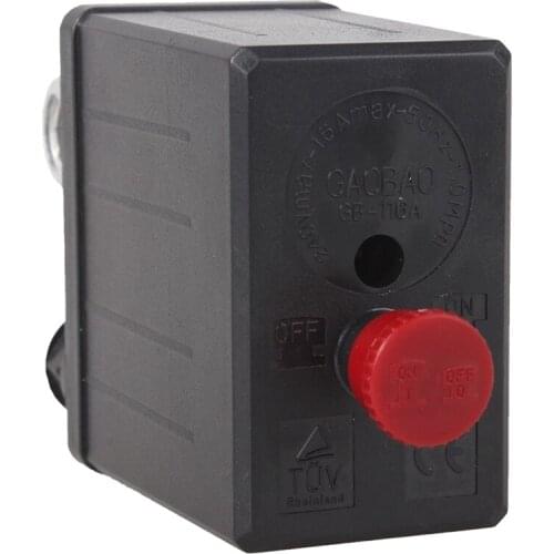 New Heavy Duty Air Compressor Pressure Switch Control Valve 90 PSI -120 PSI Black