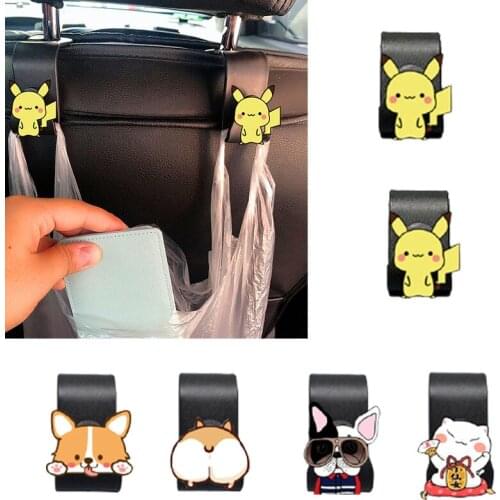 Pokemon Pikachu Anime Small Hook Car Seat Back Hook Storage Cartoon Multi-function Hidden Storage Cute Car Interior Supplies
