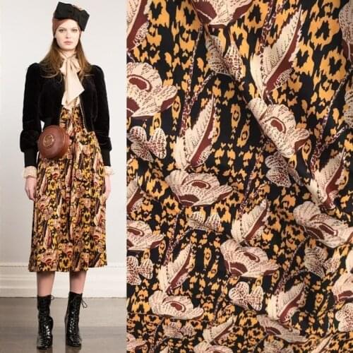 Polyester fashion cotton fabric dress brand classic digital printing fabrics cloth dvanced custom clothing handmade diy sewing