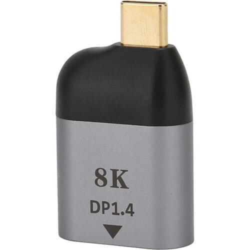 Portable Type-C Male to DP Adapter Mini Size Metal Compatible for Windows/Android/OS X