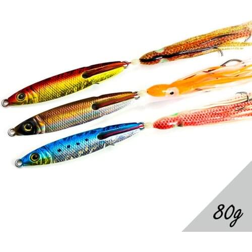 Countbass 3PCS 80g 2.8oz Squid Inchiku jigs Glow Belly, Anglers Peche Ship Snapper Jigging Fishing Lure Big Game Tuna Kingfish