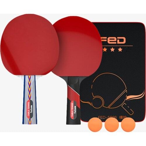 Table Tennis Racket Single Shot Beginner Finished Table Tennis Soldier Double-sided Anti-rubber Student Soldier Table Tennis