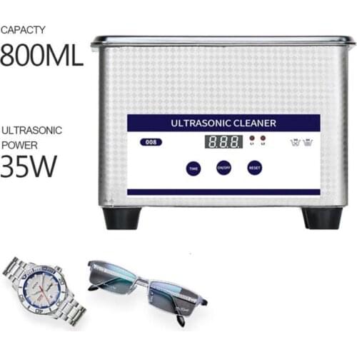 800ML Digital Ultrasonic Cleaner Sonicator Bath Degas for Gold Sliver Jewelry Glasses Jade Necklace Oxides Rust Oil Washer