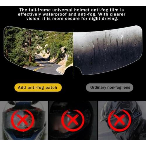 Universal Motorcycle Helmet Anti-fog Film & Rain Film Durable PET Sticker Film Helmet Accessories For Scooters Motorcycles