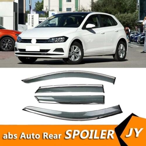 For Volkswagen Polo 2019 Window Visor Vent Shades Sun Rain Deflector Guard For Volkswagen Polo Auto Accessories 4PCS/SET