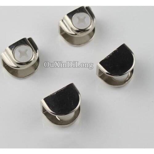 Brand New 20PCS Glass Clamps Nickel Plating Brackets Zinc Alloy Shelf Holder Support Clamp 6-8mm