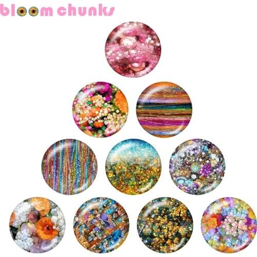 Color glisten pattern 10pcs mixed 12mm/18mm/20mm/25mm Round glass cabochon jewelry flat back Making findings A9758