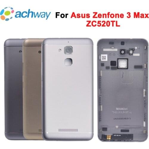 100% Original New Housing ZC520TL Battery Back Cover For ASUS ZenFone 3 Max ZC520TL Battery Door Back Case Housing + Camera Lens