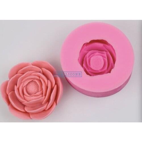 16.2 * 15.8 * 6.8cm big flower shape silicone mold fondant cake mold DIY candle soap scent mold decoration craft tools