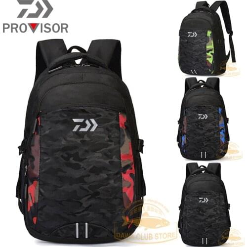 2021 DAWA Fishing Gear Storage Bag Waterproof Toolkit Camping Travel Backpack Multipurpose Night Reflection Fishing Backpack
