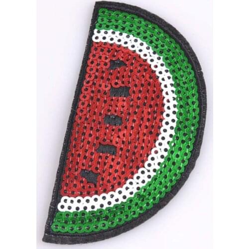 3pcs Red Watermelon Patches Embroidered Iron On Patch For Clothing Sticker Badge Paste For Clothes Bag Pants 4x7.8cm cp1110