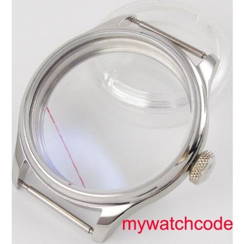 44mm high quality 316L stainless steel watch case fit ETA 6497 6498 hand winding movement