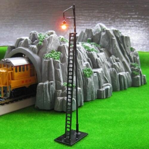 5PCS Model Trains Layout Lamppost led lamp HO O 11.5cm R4213 model lights odel buliding kit