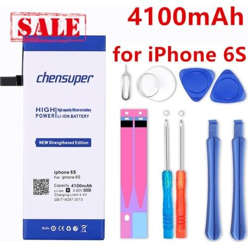 Chensuper 4100mAh -4600mAh Battery For Apple iPhone 6 6S 6PLUS for iphone 7 battery Free Tools