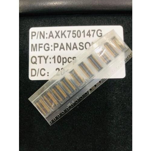 AXK750147G 50 Position Connector Socket, Center Strip Contacts Surface Mount Gold