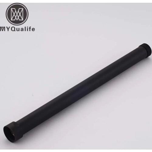 Free Shipping Brass Black 30cm long Extension Tube Bathroom Faucet Accessories Heighten Pipe