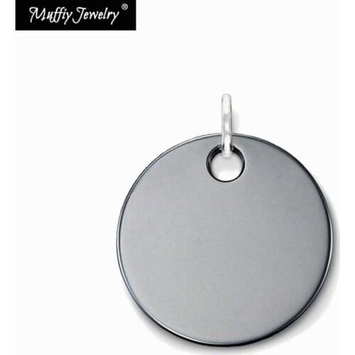 Large Black Disc Pendant,Europe Style Glam Jewelry Good Jewerly For Women,2017 Gift In 925 Sterling Silver,Super Deals