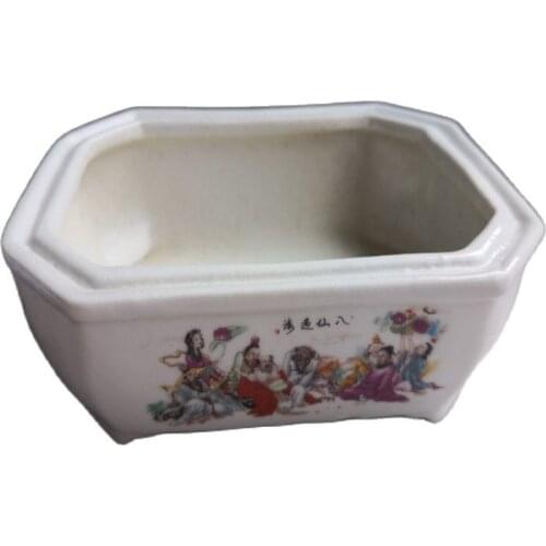 Chinese Old Porcelain Painted Glaze Porcelain Flowerpot
