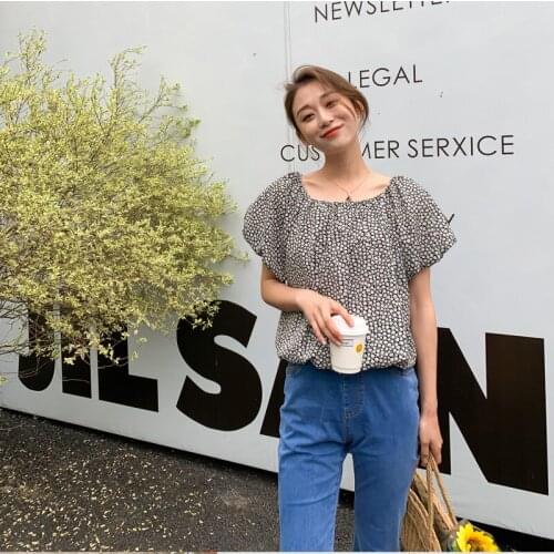 2021 Parent-child Summer Tops Round Neck Floral Short-sleeved Casual T-shirt Mommy and Me