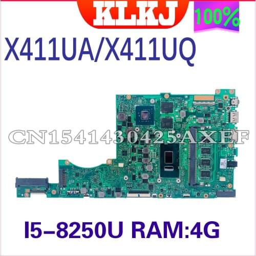 KLKJ X411UA Laptop Motherboard For ASUS VivoBook-14 X411UQ X411U S4200UQ S4200U Original Mainboard I5-8250U GT940MX