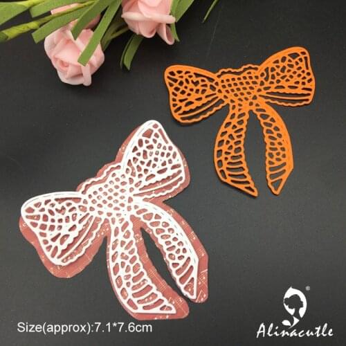 Die Cut Metal Cutting die Layered Vintage Lace Bow Scrapbooking Paper Craft Handmade Card Punch Art Cutter Alinacutle