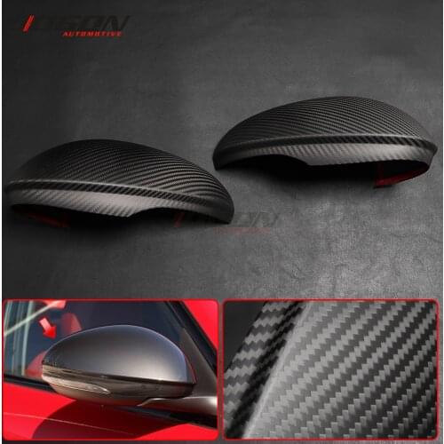 For Alfa Romeo Giulia 2017 2018 2019 2020 Real Carbon Fiber Car Side Rearview Mirror Replacement Cover Caps Trim