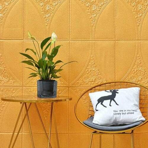 3D Stereo Wall Stickers, Moisture-proof Mold Foam Waterproof Wallpaper, Ceiling Wood Self Adhesive Decorative Stickers