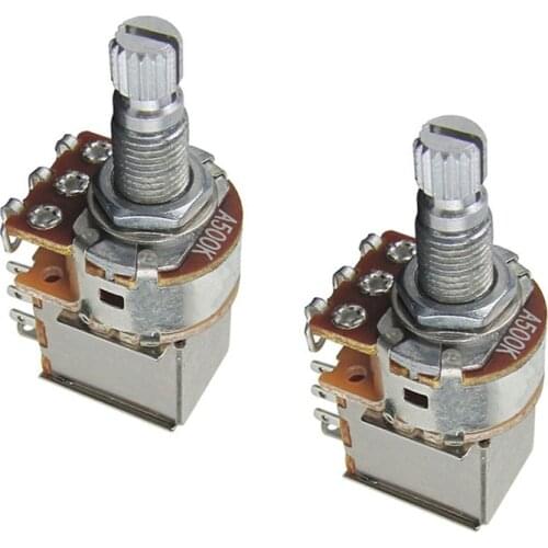 NEW 2PCS Electric Guitar Potentiometer 250K / 500K Push Pull Long Split Shaft Potentiometer for Guitar Accessories Parts