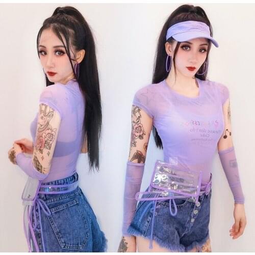 Purple Jazz Dance Costume Women Sexy Pole Dance Performance Clothing Nightclub Bodysuit DJ Gogo Dancers Rave Clothes
