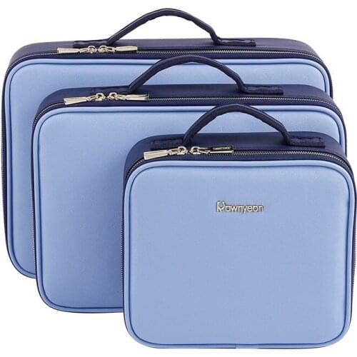 New Fashion PU Leather makeup bags Suitcase Waterproof makeup case Portable cosmetic storage box travel accessories toiletry bag
