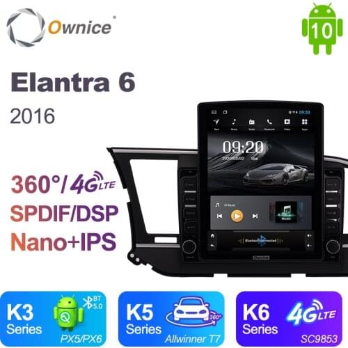 Ownice Android 10.0 for Hyundai Elantra 6 2018 - 2020 Car Radio Auto Multimedia Video Audio GPS Player head Unit 4G LTE DSP 360