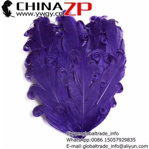 Retail and Wholesale from CHINAZP Factory 50pcs/lot Top Quality Purple Curled Nagorie Goose DIY Pad Feather