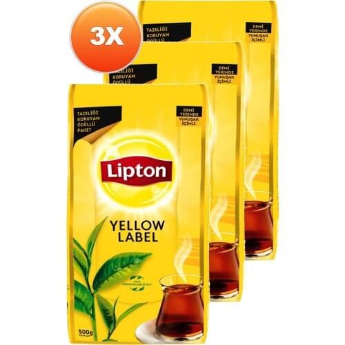 WITH ITS AMAZING FLAVORS Lipton Yellow Label Bulk Tea 500 Gr. Triple Set FREE SHİPPİNG