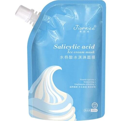 Salicylic Acid Ice Cream Facial Mask Moisturizing Shrinking Pores Smearing Deep Cleansing Face Volcanic Mud Mask Face Care Cream