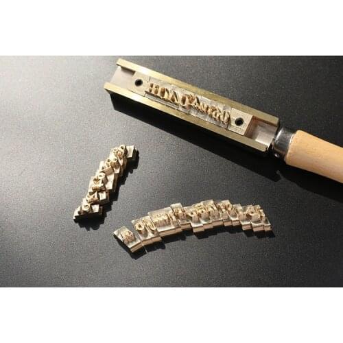 SWANSOFT Custom Logo copper Brass Stamp wood leather paper hot foil stamping machine Alphabet Heating emboss Mould Carving Brand