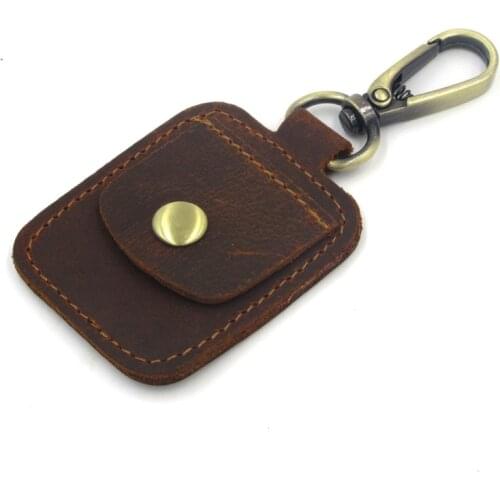 Genuine Leather Card Wallet Thin Coin Card Case Vintage Men Business Id Card Holder Portable Mini Small Cards Pack Pocket