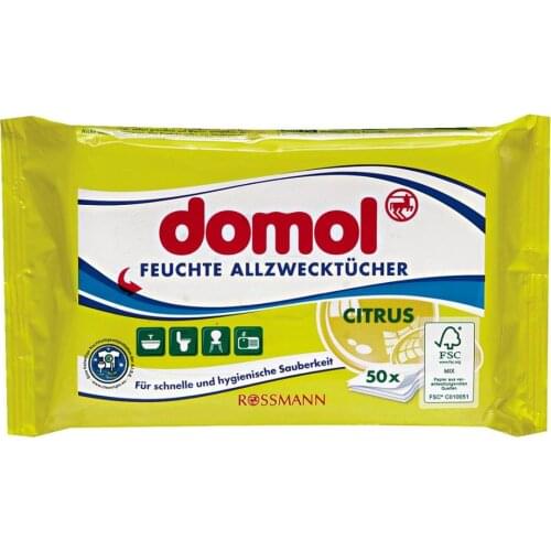 DOMOL General Purpose Cleaner Wet Cloth Lemon Scented