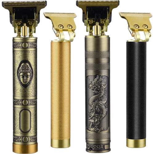 USB Rechargeable Hair Clipper Mens Barber Professional Beard Trimmer T Blade 0mm Cutting Machine Electric Haircut for Adukt Kid