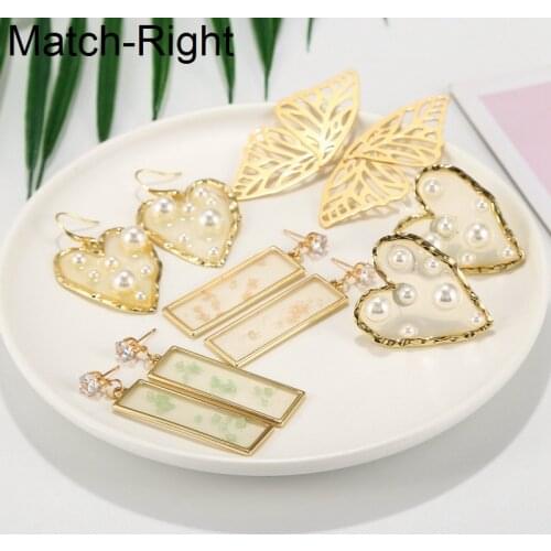 Match-Right 2019 Geometric Shell Earrings For Women Brincos Korean Geometric Dangle Drop Earrings Pendant Female Jewelry SP872