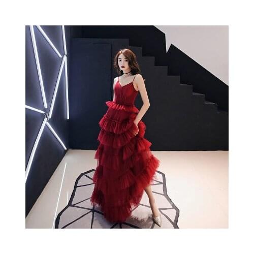 Robe De Soiree 2020 New Gryffon Formal Evening Dresses Sexy V-neck A-line Elegant Spaghetti Strap Vintage Plus Evening Dress