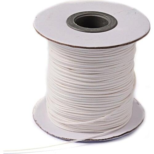 Pandahall 1 Roll Waxed Polyester Cord Ivory About 1.0mm thick about 85yards/roll